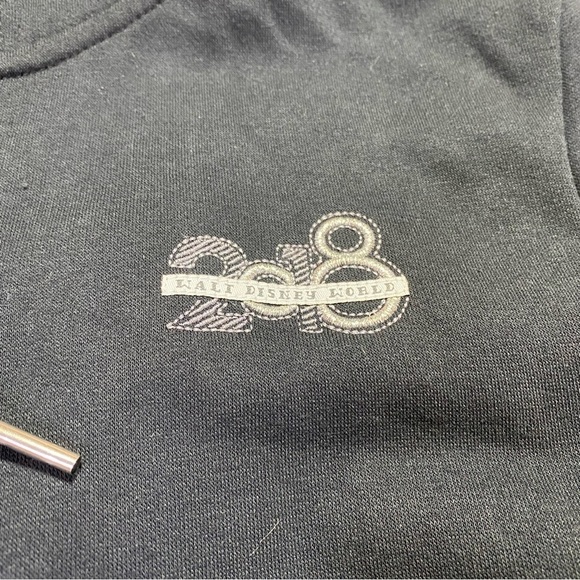 Disney Parks Disney World 2018 Full Zip Hoodie Black w/Front & Back Graphic, L - Picture 3 of 10